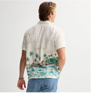 Tropical Print button down shirt